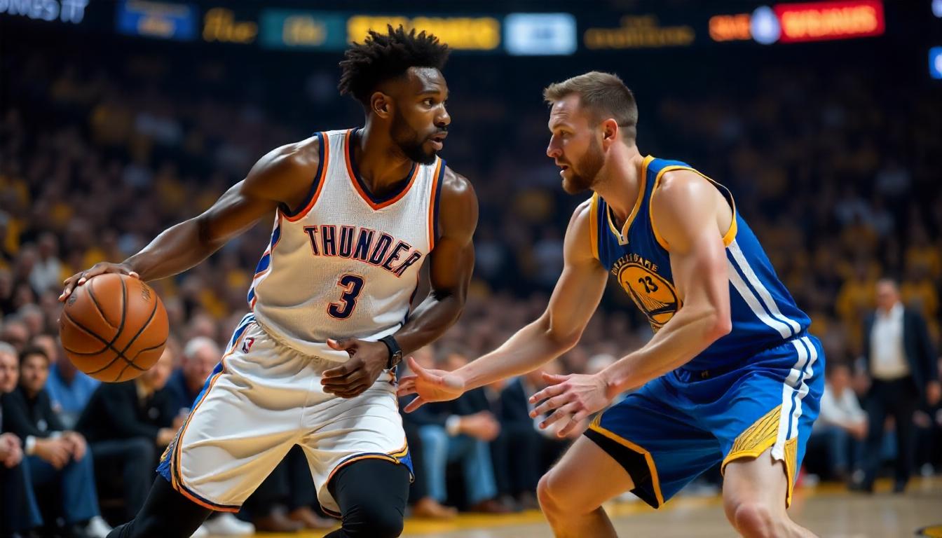 okc thunder vs golden state warriors match player stats