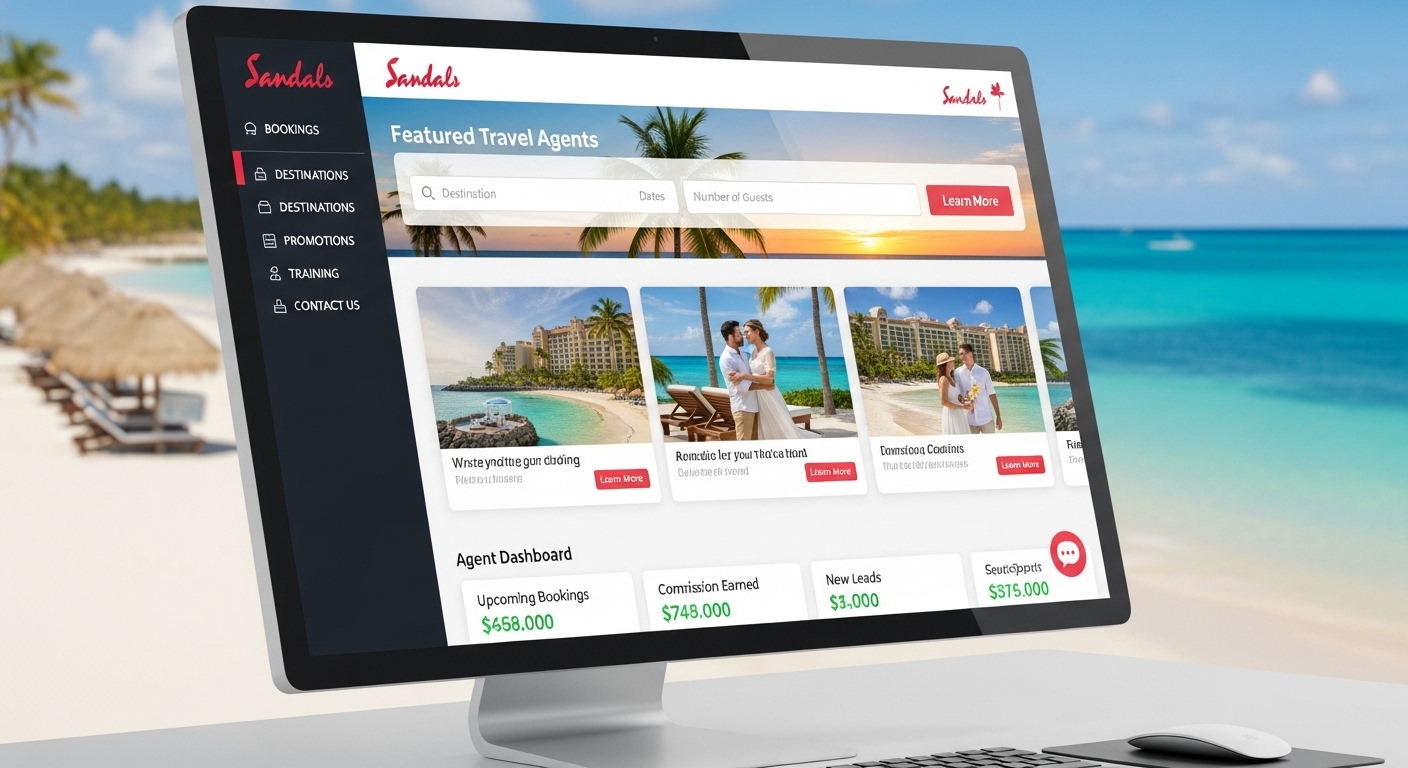 sandals travel agent portal​