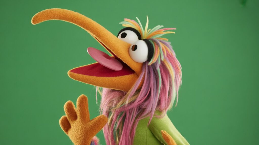 muppet with long hooked beak